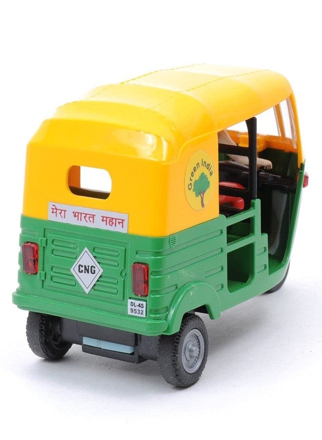 ARTLABEL Plastic Cng Auto Rickshaw Toy For Kids Vehicle Model Toy For Kids Pull Back Toys ( 3 Years And Above ) (Auto Rickshaw), Multicolor - Image 3